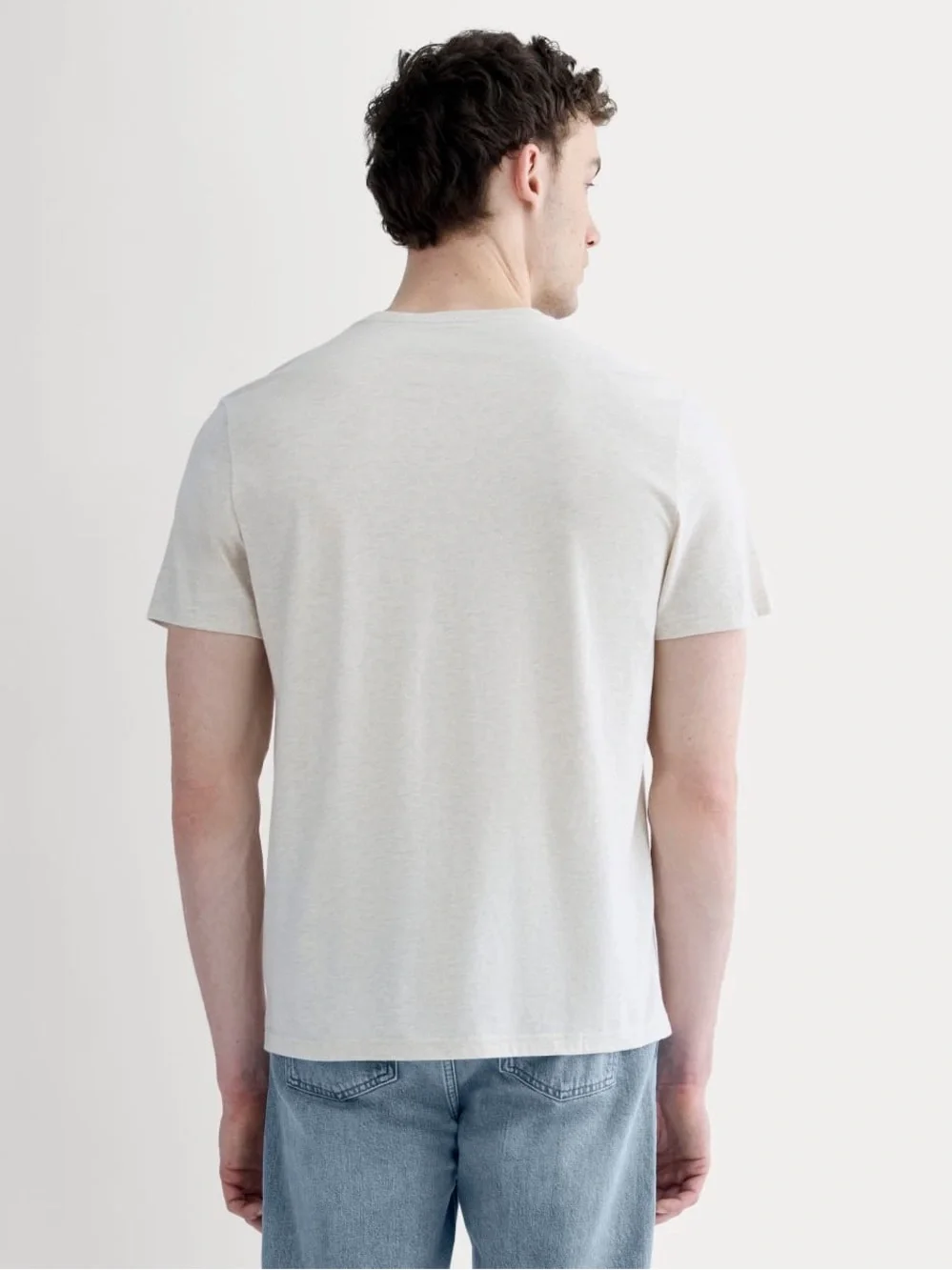 Everlane Men’s The Uniform Organic Crew Size XXL Slim Fit in Ivory - Picture 4 of 15